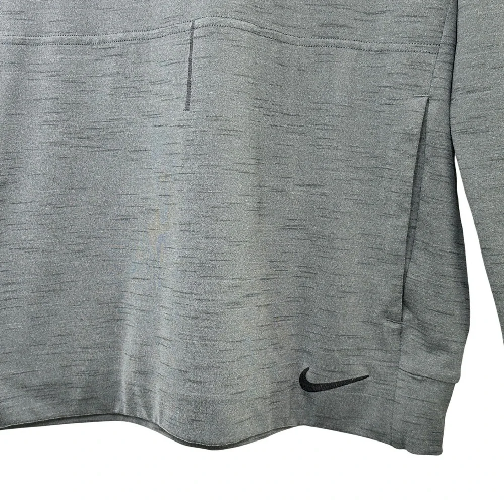 Nike Dri Fit Yoga Loose Fit Men's Size Small Tall Gray Hoodie Sweatshirt Stretch